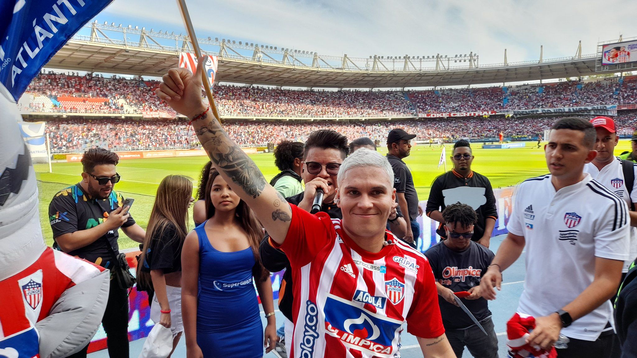 Juanfer Quintero durante su presentación como nuevo jugador del Junior