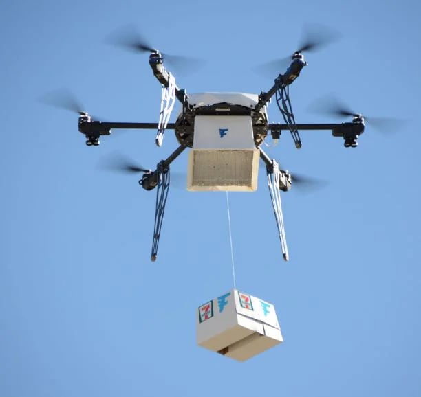El drone voló por 1600 metros para entregar su carga (Flirtey)