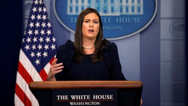 Sarah Sanders, vocera de la Casa Blanca (Reuters)