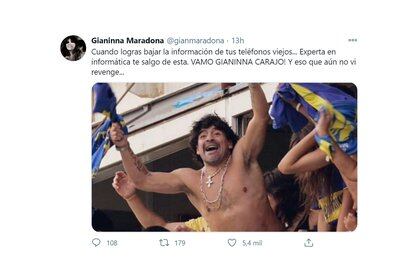 El mensaje de Gianinna Maradona antes de compartir el archivo inédito familiar (@gianmaradona)