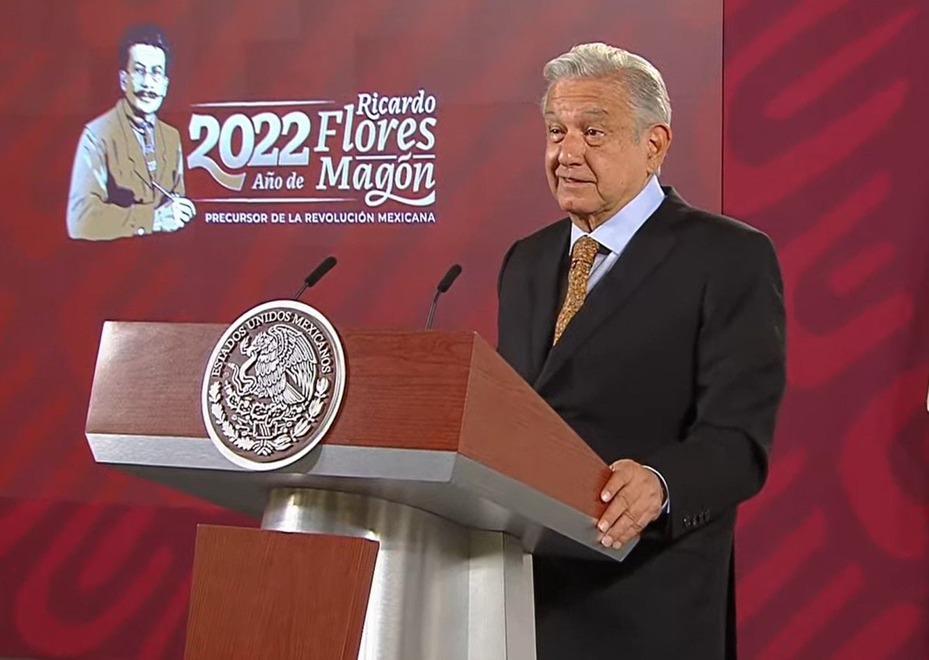 Conferencia de prensa del 08 de abril de 2022. Foto: @Andrés Manuel López Obrador