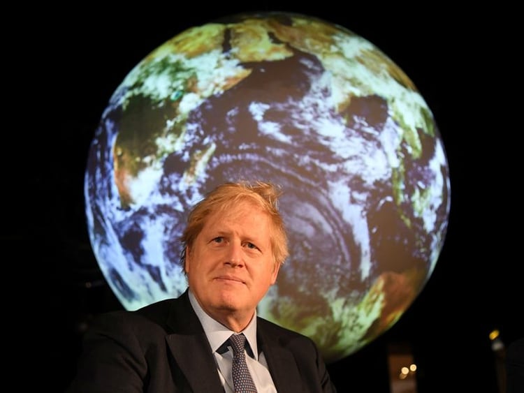 El primer ministro británico, Boris Johnson, asiste a un evento sobre cambio climático en Londres, Reino Unido. 4 febrero 2020. Jeremy Selwyn/Pool vía Reuters