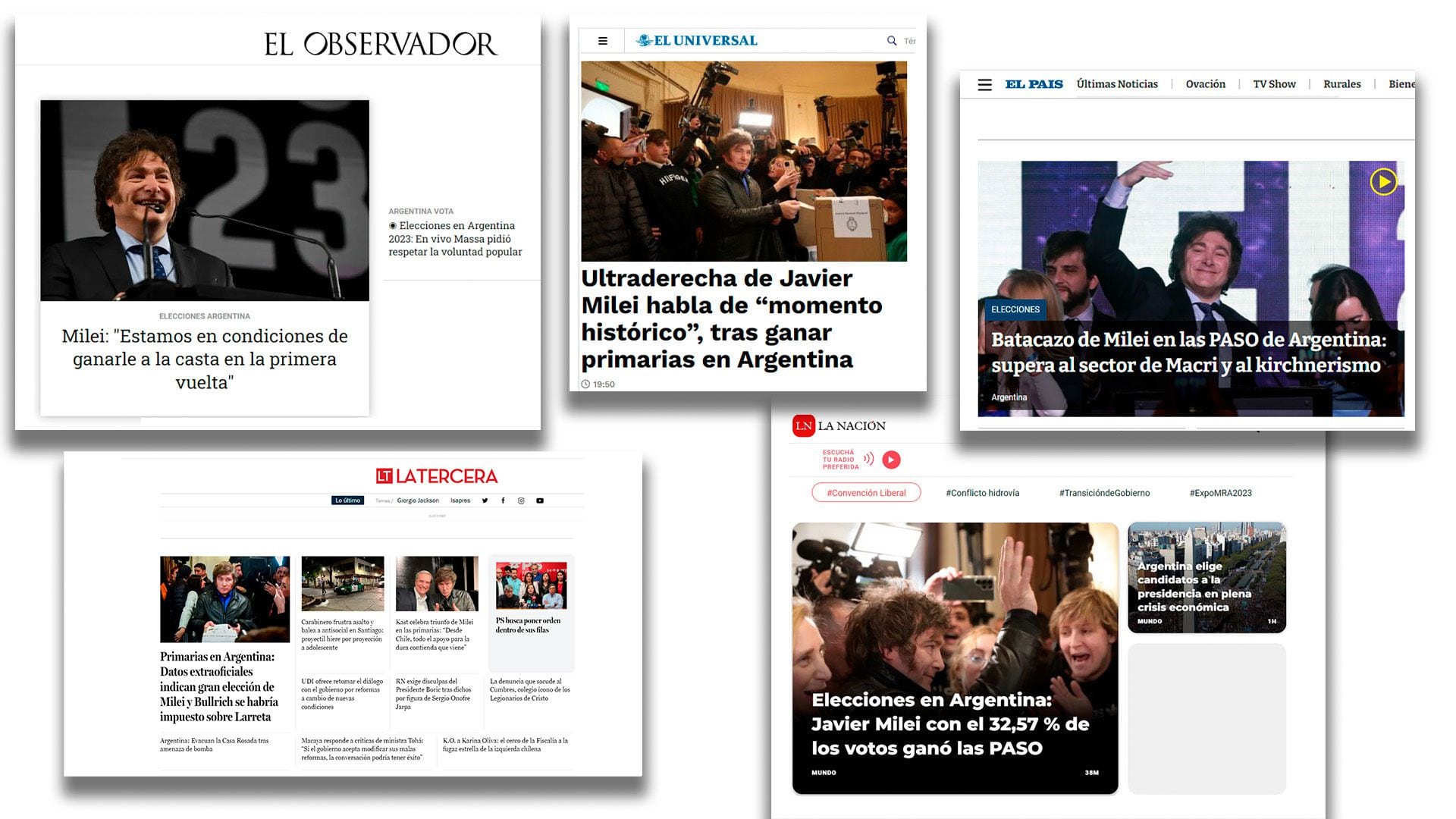 Así destacaron los medios internacionales el sorpresivo resultado de las primarias en Argentina.