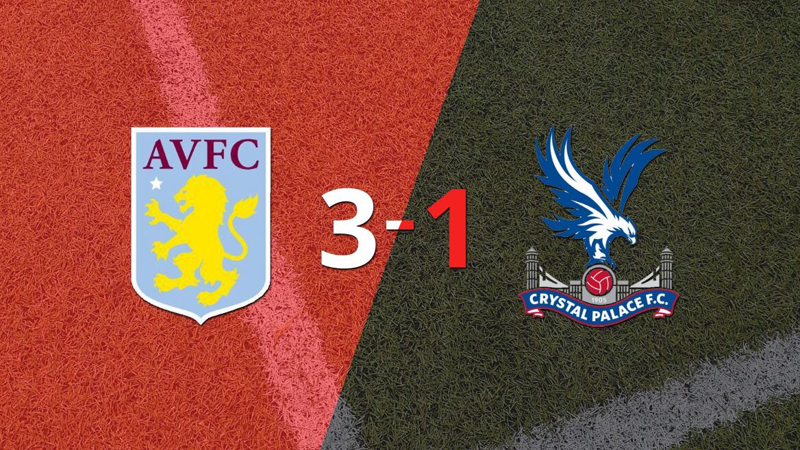 Aston Villa logró una victoria sólida ante Crystal Palace por 3 a 1