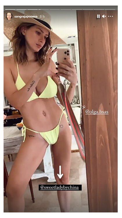 La China Suárez se mostró en bikini después de su cirugía de busto (Foto: Instagram)