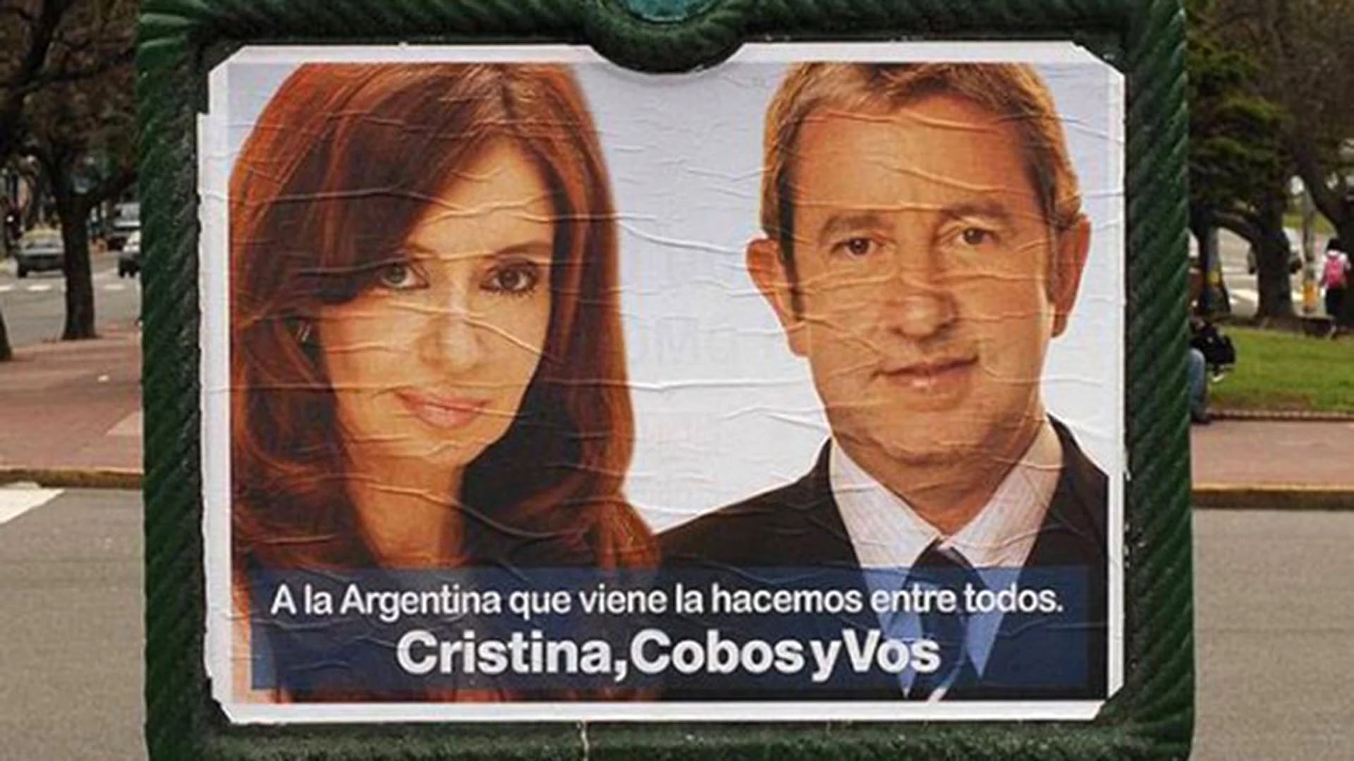 Afiche de campaña presidencial del Frente para la Victoria en el año 2007
