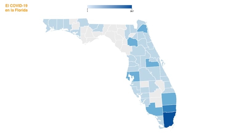 Los casos del nuevo coronavirus en la Florida han crecido sin cesar durante marzo, especialmente en el sur, donde está Miami. (Sun-Sentinel)