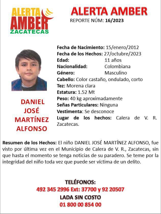 Daniel Martínez Alfonso es hijo extramatrimonial de Yulieth Alfonso - crédito Fiscalía de Zacatecas