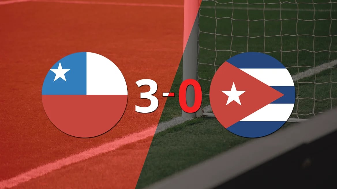 Chile goleó 3-0 a Cuba con doblete de Marcelino Núñez