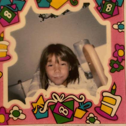 Frida Sofía en su infancia, a principio de los 90 (Foto: Frida Sofía)