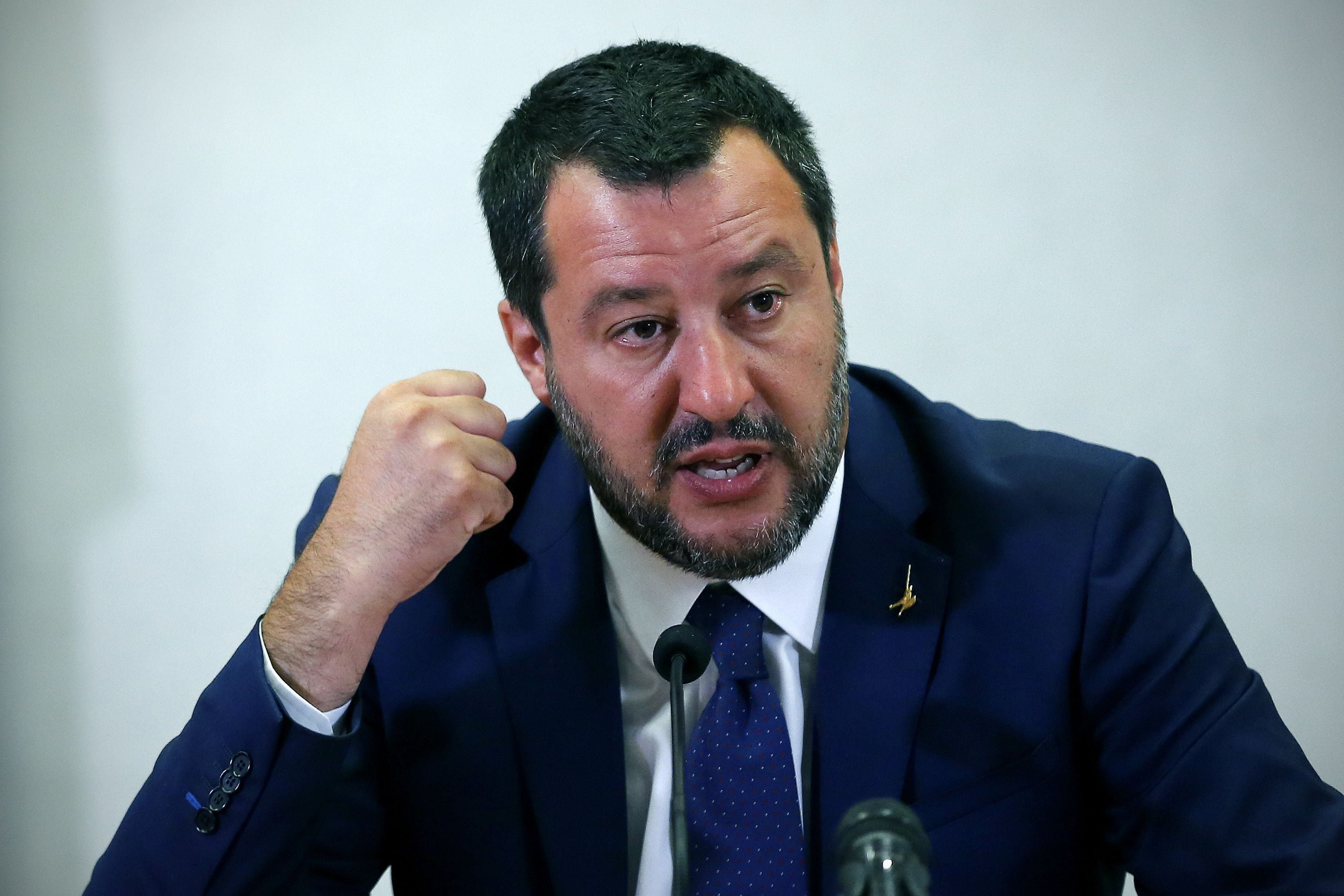 El viceprimer ministro italiano y ministro de Transporte Matteo Salvini
(Vincenzo Livieri/LaPresse via ZU / DPA)
