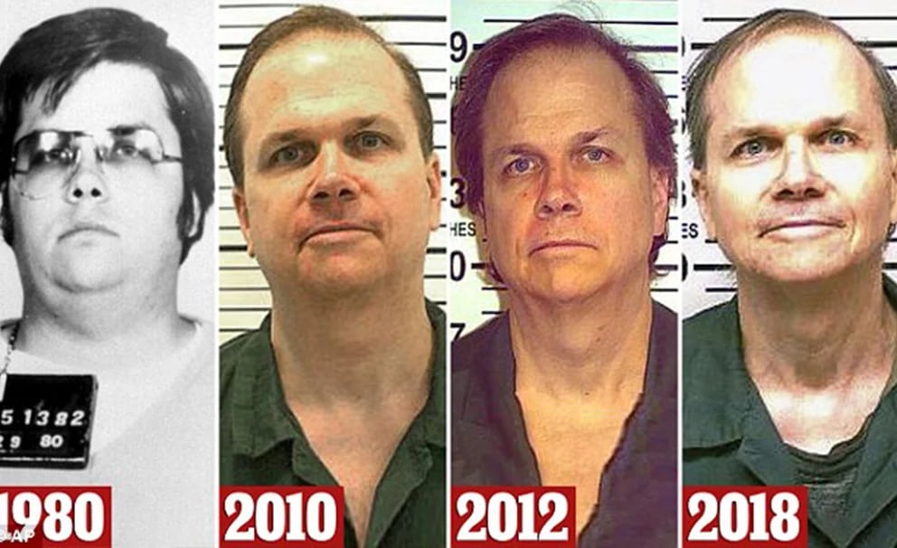 Los identikits de Chapman a través de los años. Cada vez que pidió la libertad condicional le fue denegada (AP) 