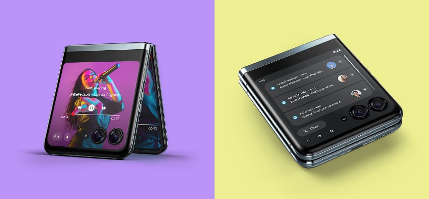 Ahora las marcas quieren sacar provecho de la pantalla externa. (Motorola)