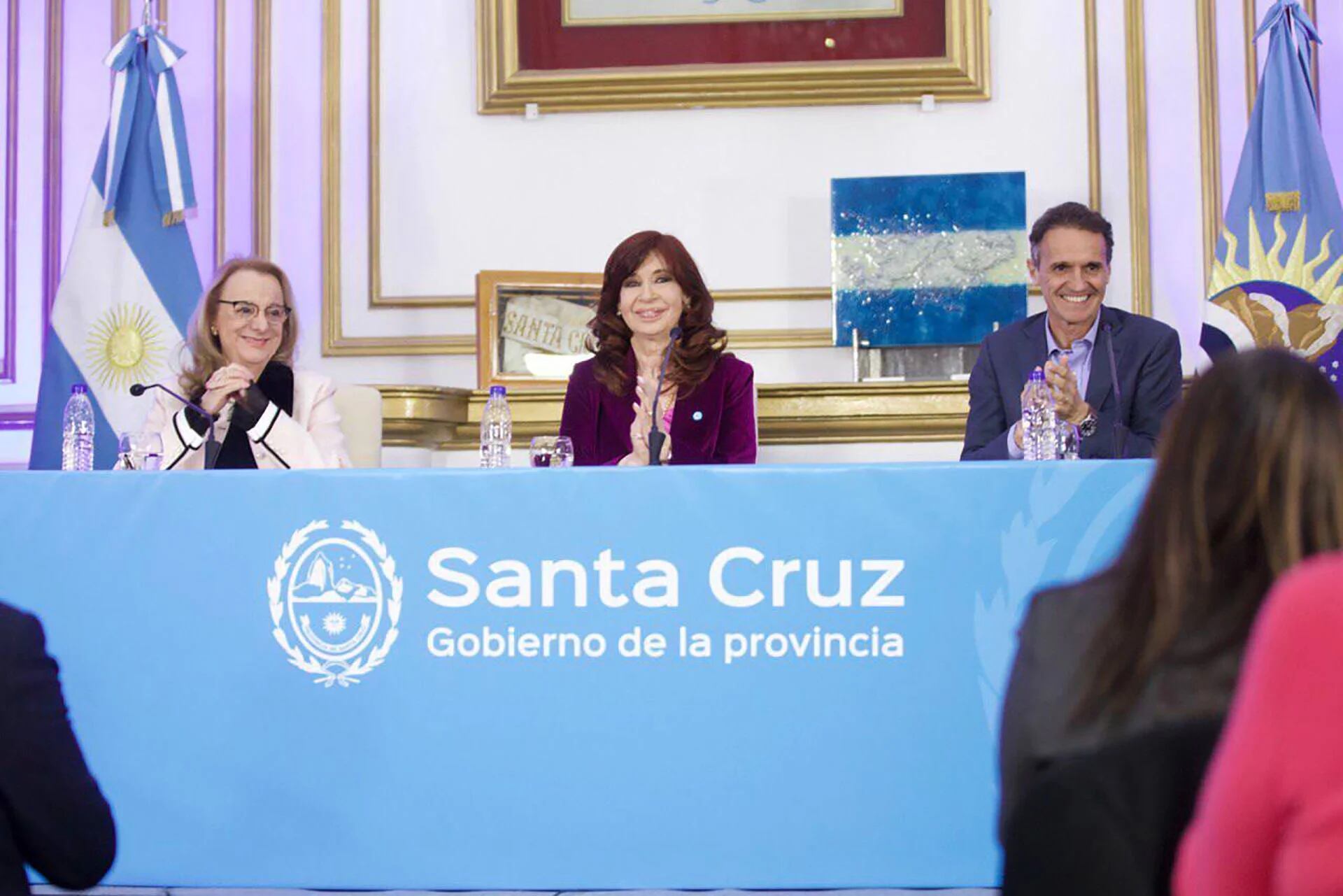 Cristina Kirchner y Gabriel Katopodis en Santa Cruz 
