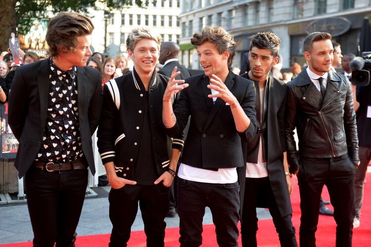 Harry Styles, Niall Horan, Louis Tomlinson, Zayn Malik y Liam Payne, de One Direction (Crédito: Shutterstock)