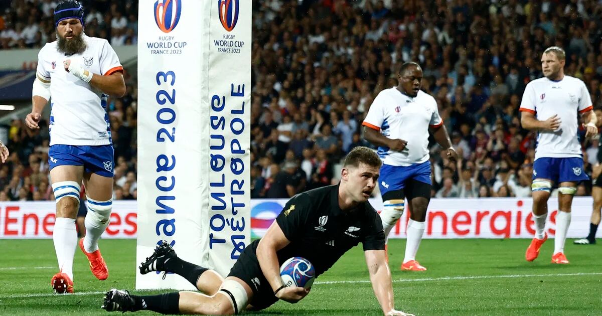 New Zealand bounce back from defeat in Rugby World Cup opener by beating Namibia