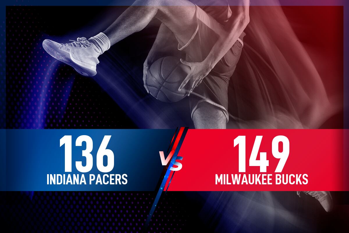 Indiana Pacers - Milwaukee Bucks: Resultado, resumen y estadísticas en directo del partido de la NBA