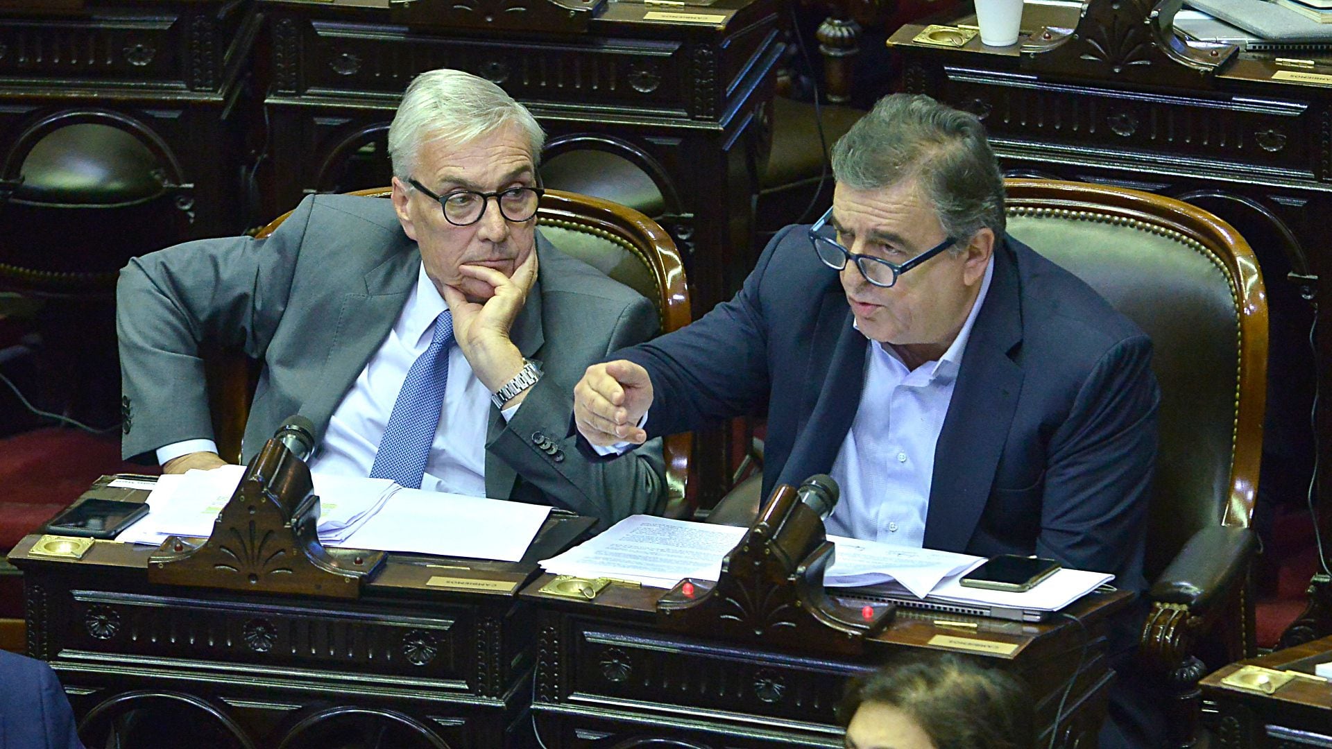 Los diputados de Cambiemos Álvaro González y Mario Negri  (Gustavo Gavotti)