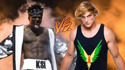 Cartel promocional de la pelea entre KSI y Logan Paul