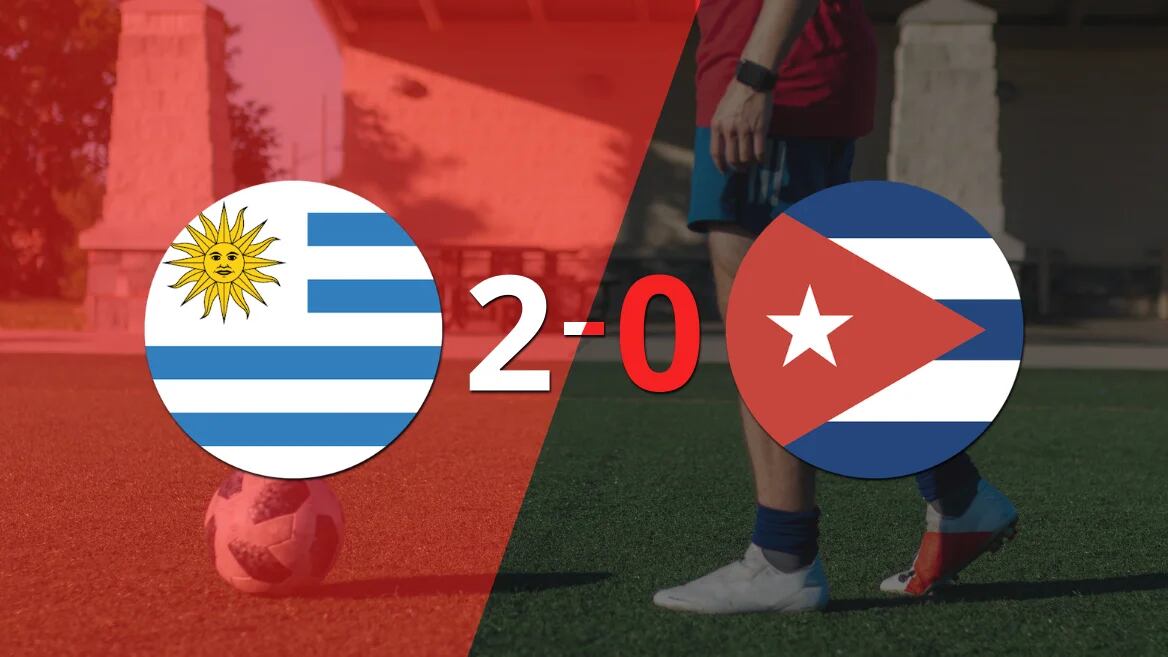 Uruguay le ganó con claridad a Cuba por 2 a 0