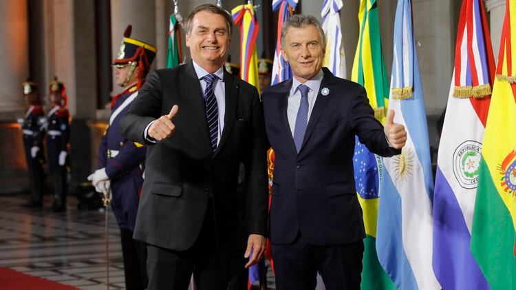 Jair Bolsonaro y Mauricio Macri (Efedos)