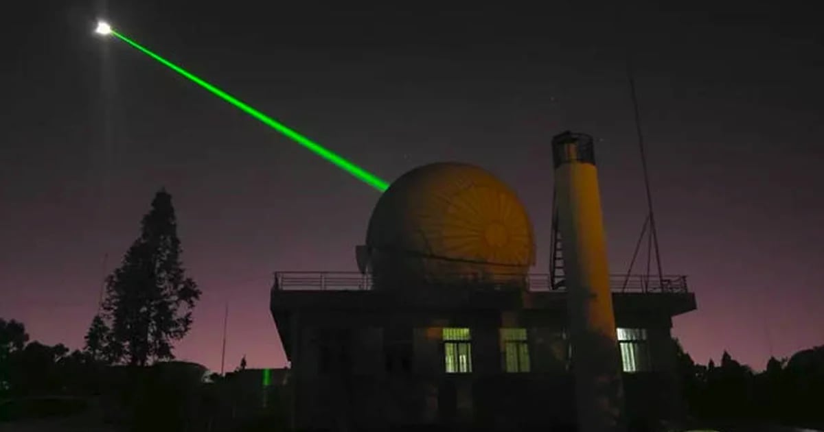 What was the laser message emitted 16 million kilometers from Earth received by NASA?