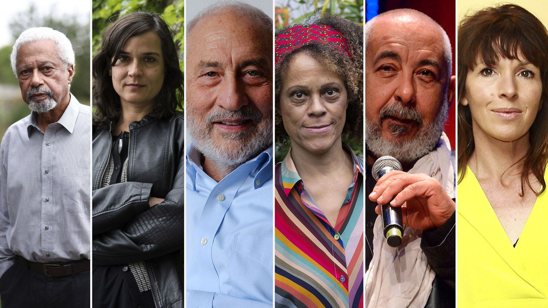 Abdulrazak Gurnah, Carolina Sanín, Joseph Stiglitz, Bernardine Evaristo, Leonardo Padura, Rachel Cusk