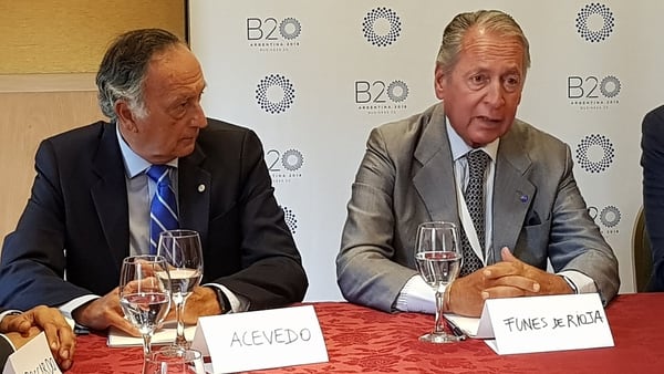 Acevedo y Funes de Rioja, en la conferencia de prensa previa a la reunión salteña