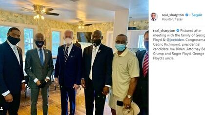 Biden se reunió con la familia de Floyd el lunes