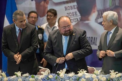 El Consejo Supremo Electoral (CSE) está integrado por magistrados leales a Daniel Ortega. En el centro, Roberto Rivas, quien renunció a la presidencia del tribunal electoral en mayo de 2018 después de ser sancionado por Estados Unidos. (Cortesía de La Prensa)