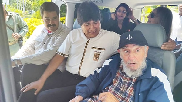 Nicolás Maduro, Evo Morales y Fidel Castro