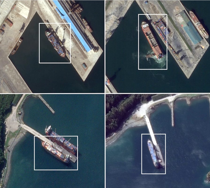 Desde finales de agosto se han visto buques comerciales rusos llevando y trayendo cargamentos entre Corea del Norte y Rusia. (Planet Labs)