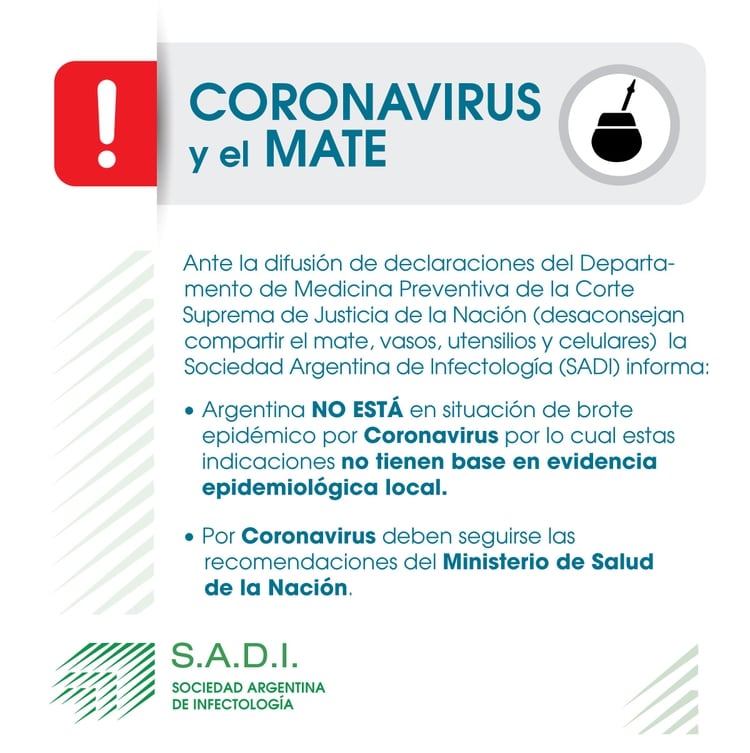 El comunicado de la SADI sobre las medidas aconsejadas por la Corte Suprema 