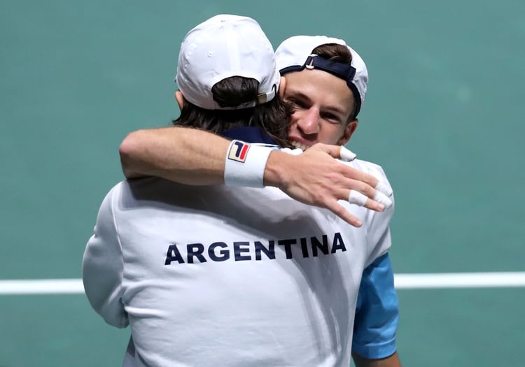 Argentina festejó el triunfo contra Chile (REUTERS/Sergio Perez)