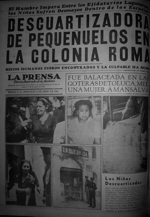 La aprehensión de Felícitas Sánchez ocupó planas enteras de los diarios.