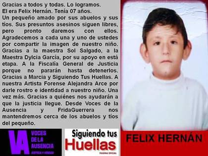 Félix Hernán fue identificado por sus familiares y las autoridades ya están en busca de justicia (Foto: Twitter @Fridaguerrera)