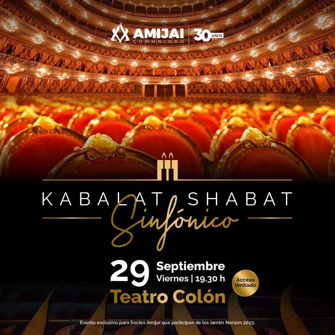 La comunidad Amijai celebrará el Kabalat Shabat del 29 de septiembre con músicos del Teatro Colón (Amijai)