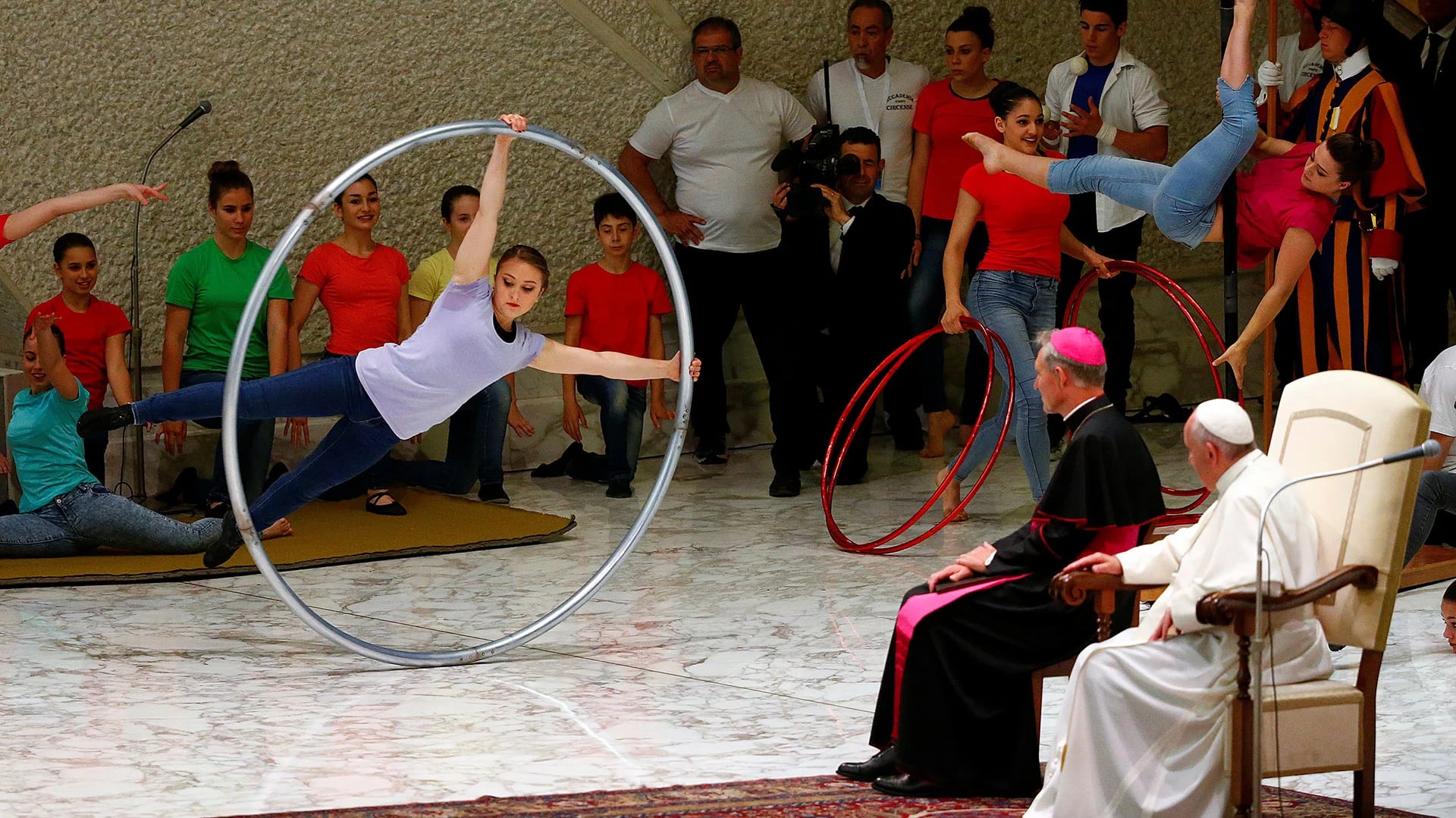 El mundo circense difunde “una cultura del encuentro”, dijo Francisco (Reuters)