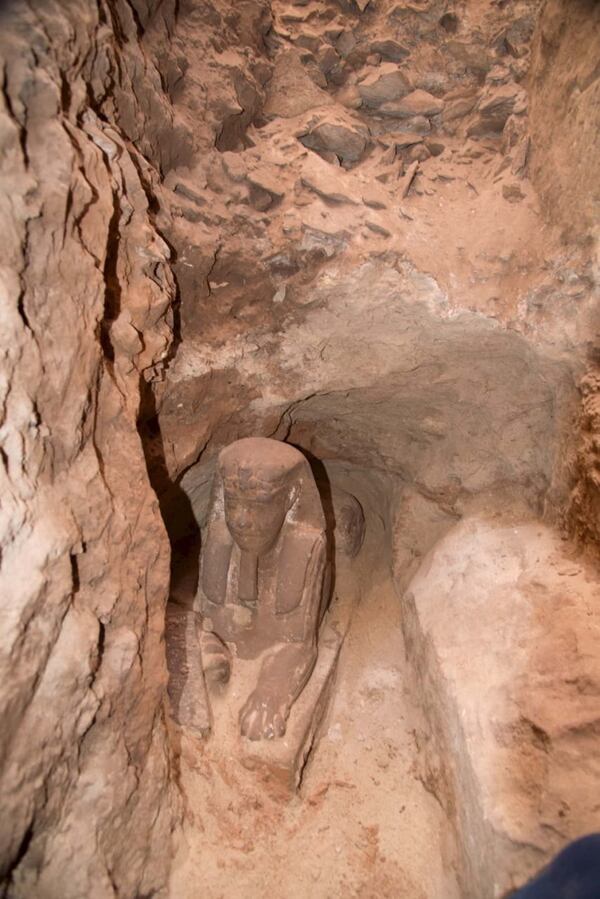 La esfinge fue descubierta en la ciudad de AsuÃ¡n, en el sur de Egipto