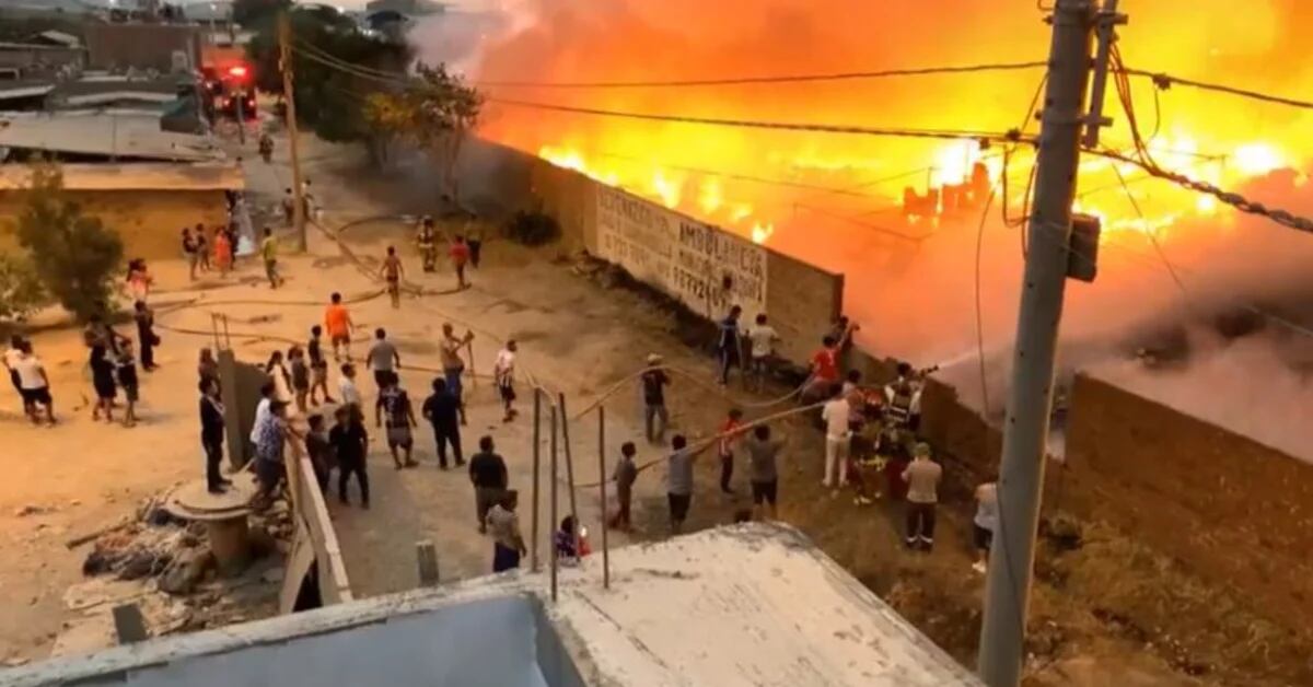Fire in Cajamarquilla: a large-scale accident is recorded in a clandestine factory