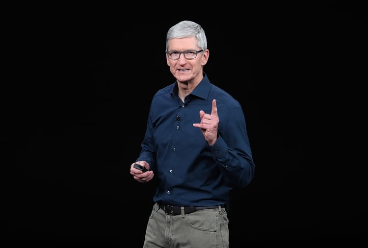 Tim Cook, el CEo de Apple (Foto: AFP)