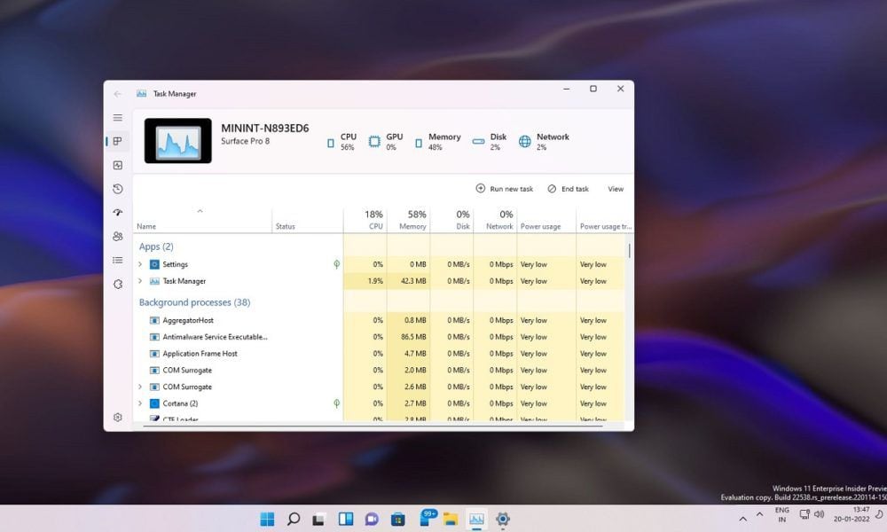 Administrador de tareas en Windows 11. (foto: MuyComputer)