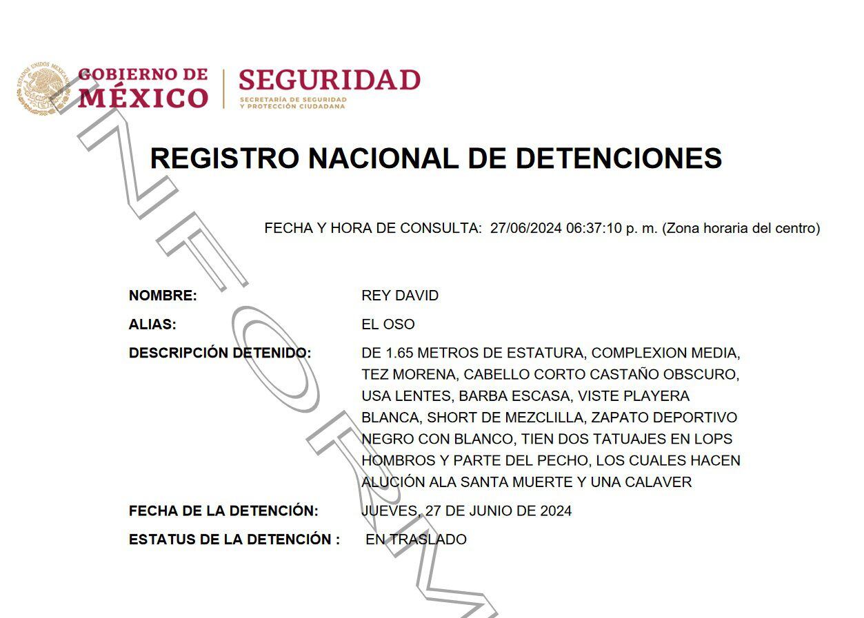 Su captura fue durante las primeras horas del jueves 
(Foto: RND)