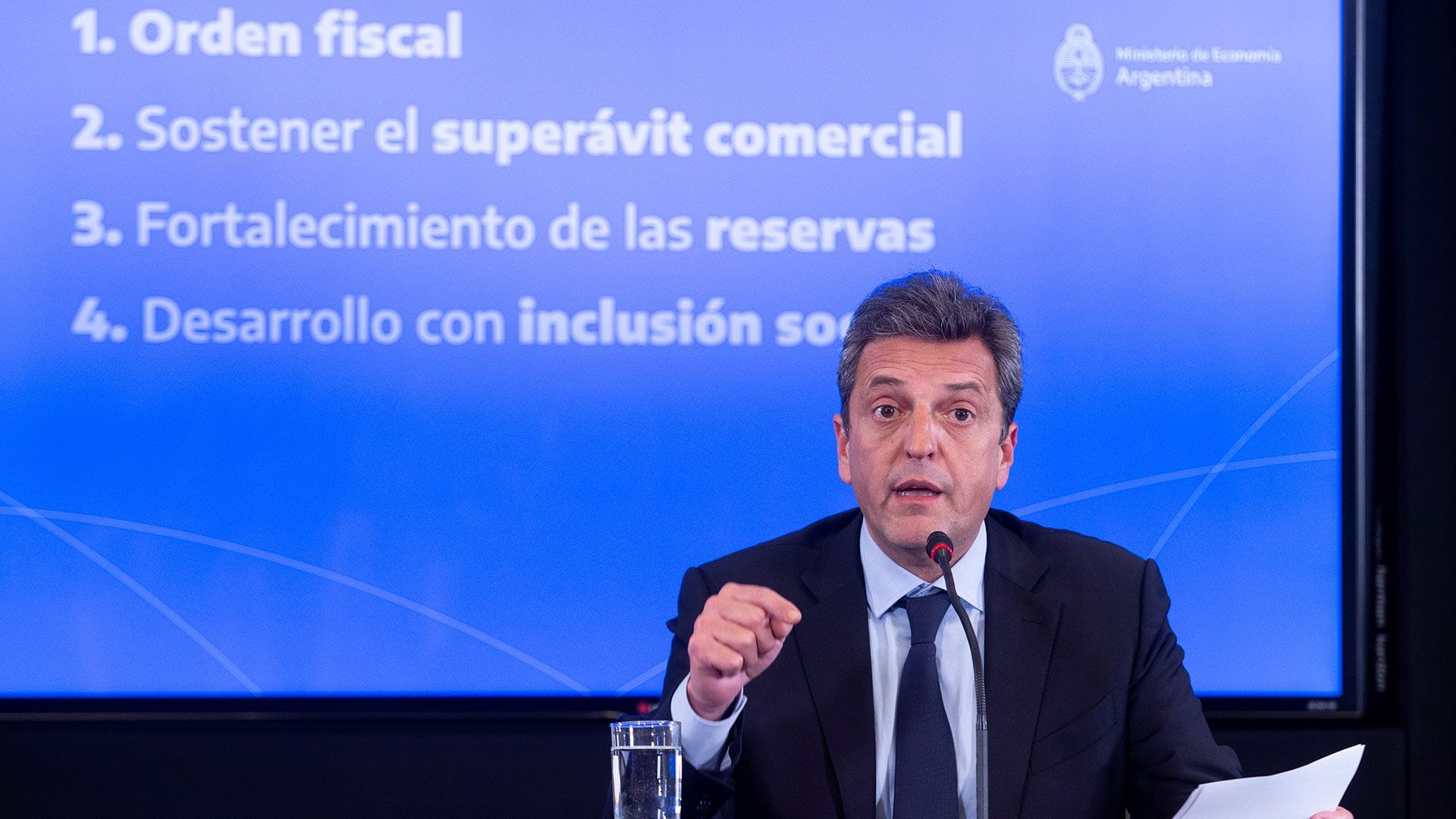 Sergio Massa - Anuncio de medidas en el ministerio de Economía