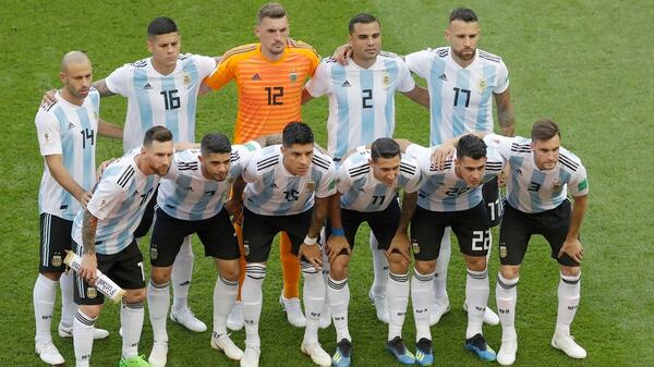 El equipo argentino en el duelo ante Francia