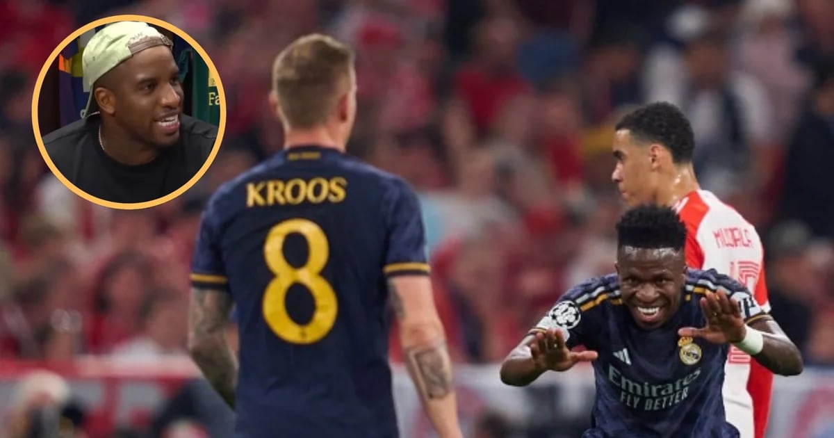 Jefferson Farfán and his reaction to Toni Kroos’ pass for Vinicius’ goal in Real Madrid vs Bayern Munich in the Champions League