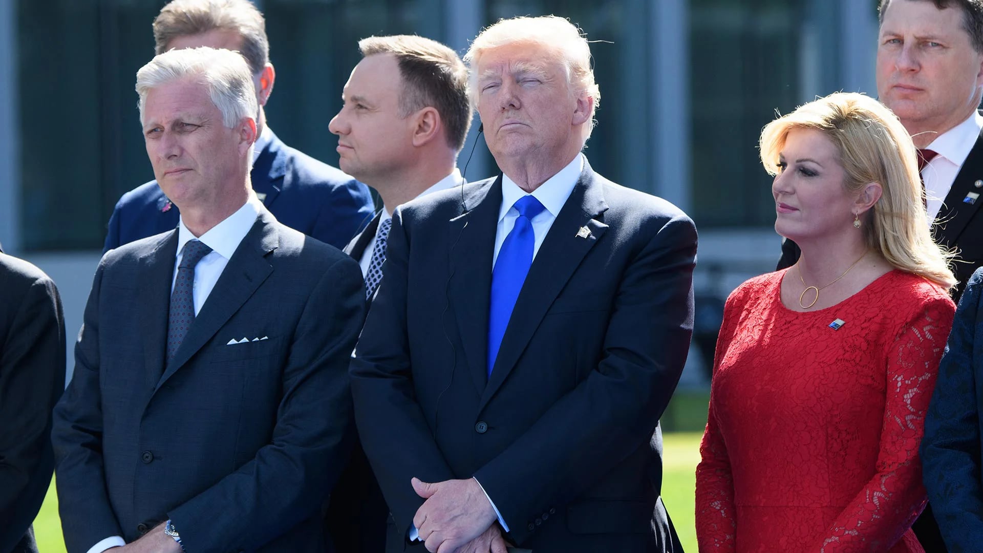 Donald Trump durante la última reunión de la OTAN en Bruselas (AFP)