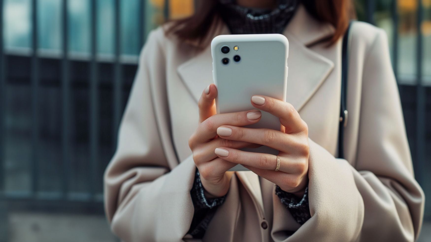 Una mujer con un celular en la mano interactuando con el mismo - (Imagen Ilustrativa Infobae)