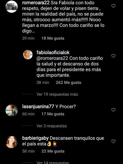 El intercambio de Fabiola Yáñez con sus seguidores en Instagram