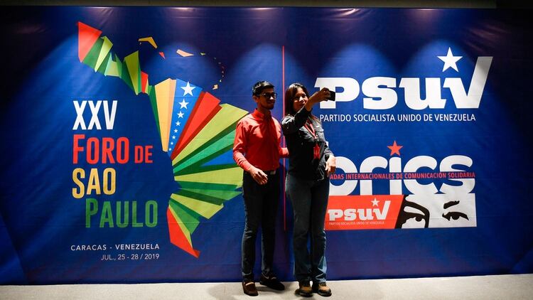 El Foro de Sao Paulo se desarrolla desde este jueves hasta el domingo en Caracas (AFP)